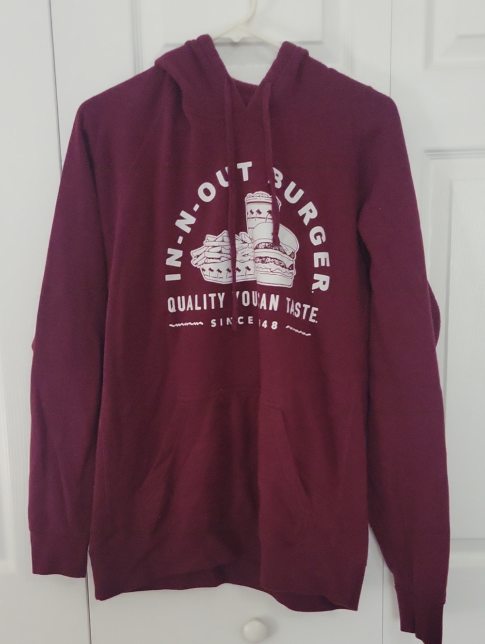 In-N-Out Men's Maroon Pull Over Hoodie